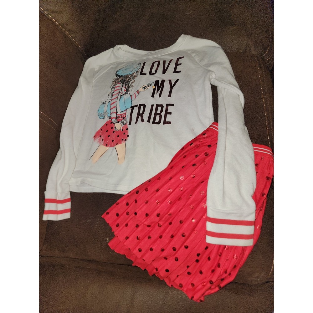 Justice love my‎ tribe back to school outfit top skort size 10